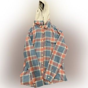 AMERICAN EAGLE FLANNEL HOODIE